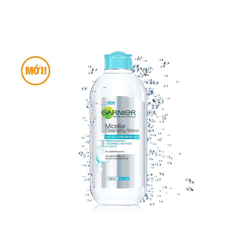 Nước làm sạch và tẩy trang cho mọi loại da Garnier Micellar Water 400ml