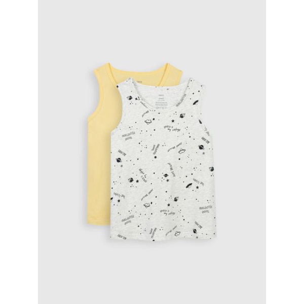 Set 2 áo ba lỗ cotton bé gái Canifa