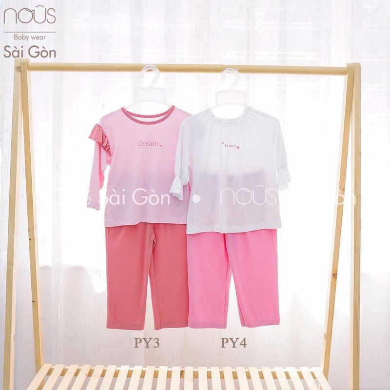 [Nous Pyjamas Kid] Bộ Nous Kids thu đông dài tay cho bé gái bé trai từ 2 tới 6 tuổi mẫu mới nhất 2022