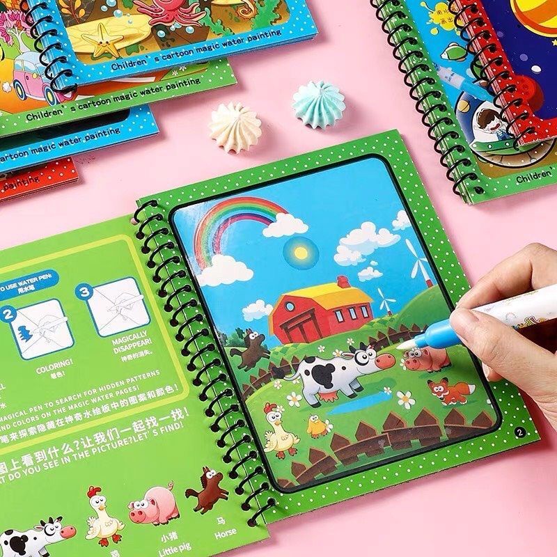 Tranh tô mầu ma thuật, tự xoá, tái sử dụng Magic Water