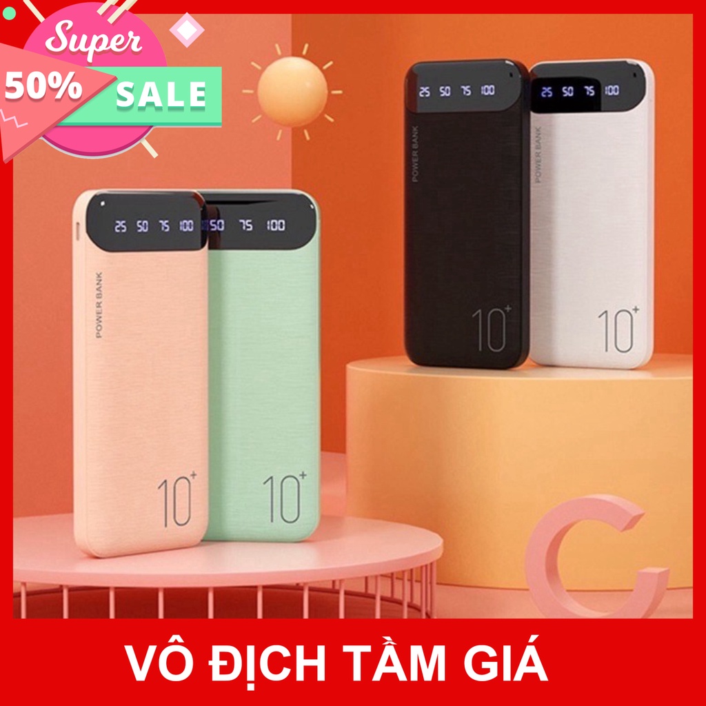 (Sale) Sạc Dự Phòng 20000mAh/10000mAh.wk163 /wk161,Màn Hình LED - Hiển Thị % Pin(Bảo Hành 12 Tháng) TGPK8999