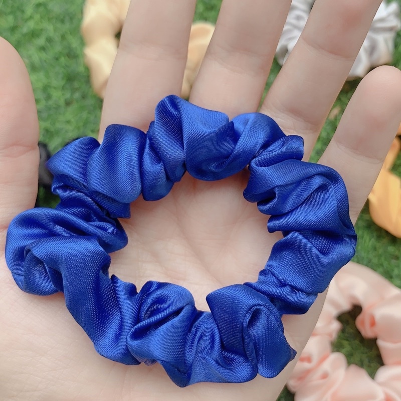 Dây cột tóc SCRUNCHIES chun cột tóc lụa phi 10cm nhiều màu