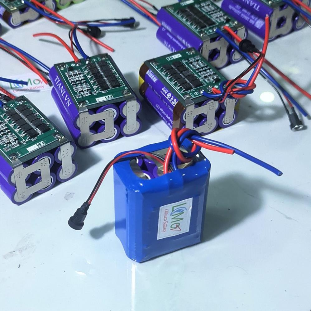 Pin máy khoan 12V 4400mAH 40A . Khối pin được đóng từ 6 cell pin TIANVN + Mạch bảo vệ 3S 40A - LIMO