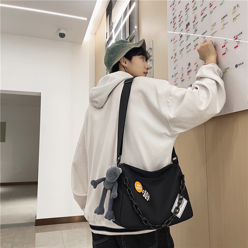 Túi Đeo Chéo Vai Bằng Vải Canvas Sức Chứa Lớn Có Dây Đeo Vai Dành Cho Cặp Đôi