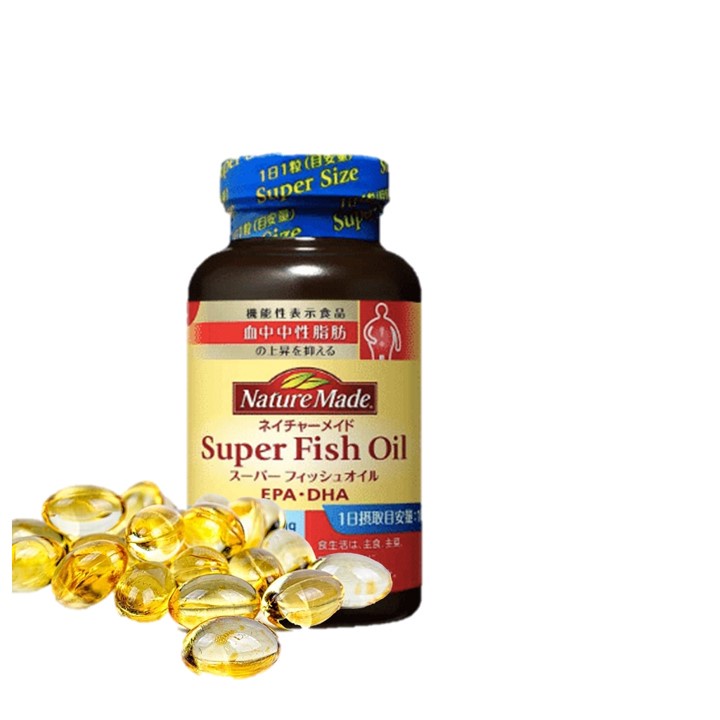 Dầu cá DHA&amp;EPA nature made, Viên uống dầu cá Fish oil nature made Nhật 90 ngày