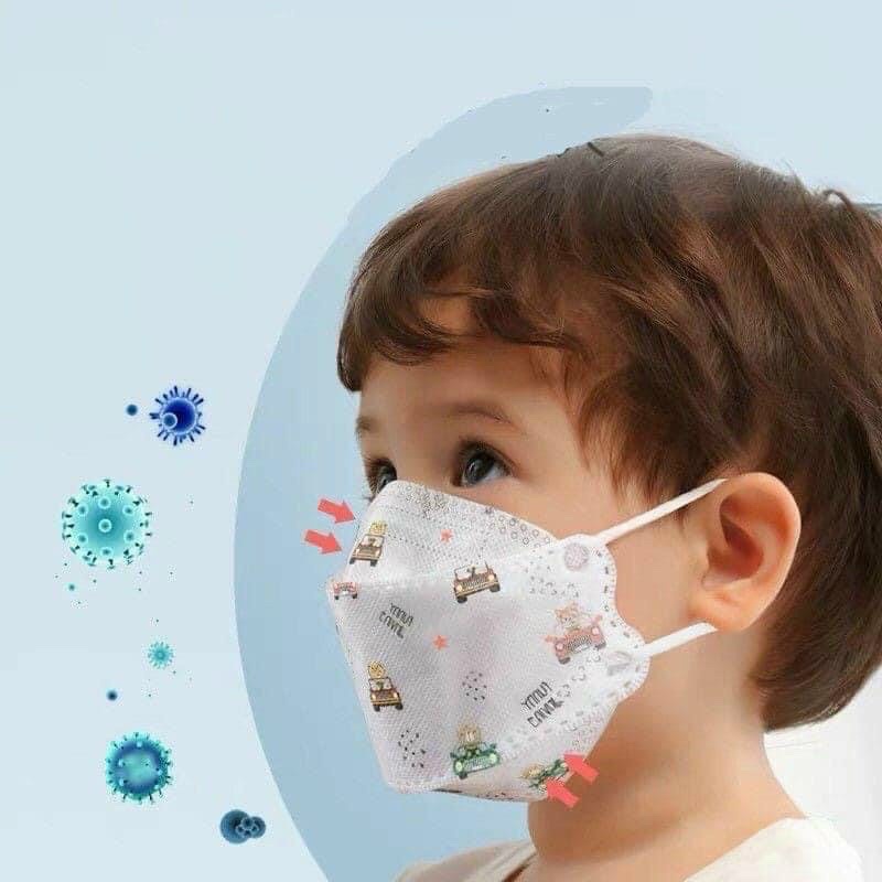 [COMBO10 Cái] Khẩu Trang Cho Bé 4D KF94  Công Nghệ Hàn Quốc dành cho bé  có size từ Sơ Sinh Đến Lớn