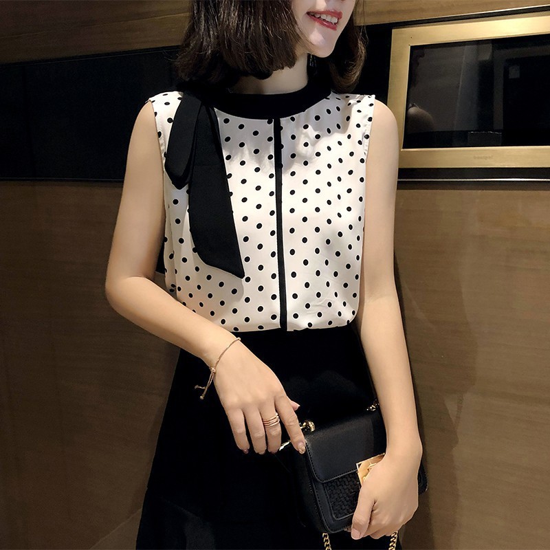 ❣️FREESHIP❣️ ÁO CHẤM BI SÁT NÁCH HELEN  - Hàng thiết kế chuẩn