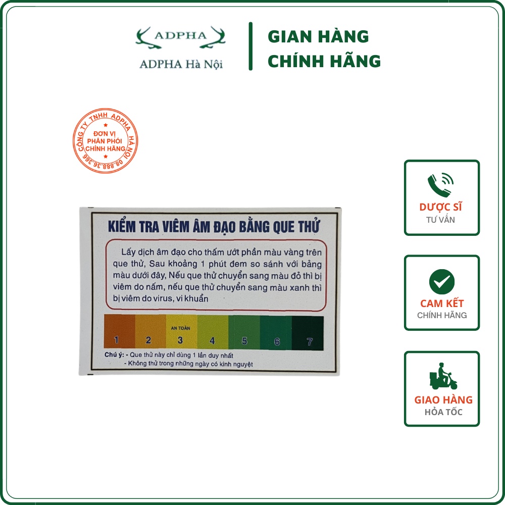 Que thử viêm nhiễm phụ khoa nhanh nhạy - Que test viêm âm đạo