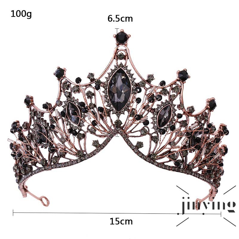 GETNOIVAS Vương Miện Đính Đá Pha Lê Phong Cách Cổ Điển