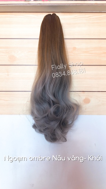 Ngoạm xoăn Ombre tóc giả ❤️FREESHIP- Ngoạm nhuộm cao cấp