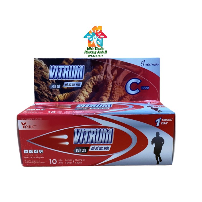 🥃Viên sủi Vitrum bổ sung Đông trùng hạ thảo🥃
