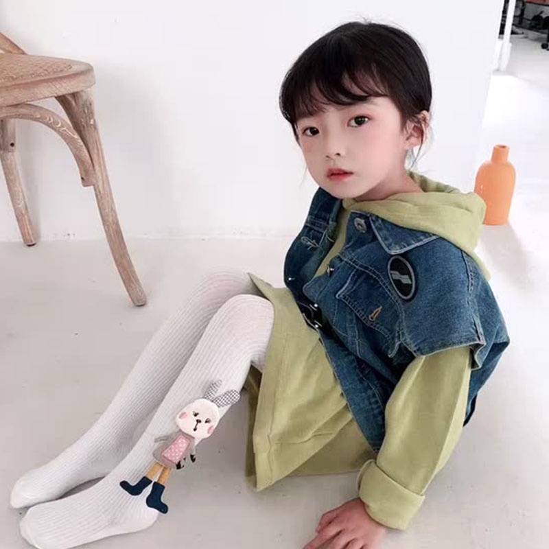 Quần Tất Cotton Giữ Ấm Co Giãn Cho Bé Gái