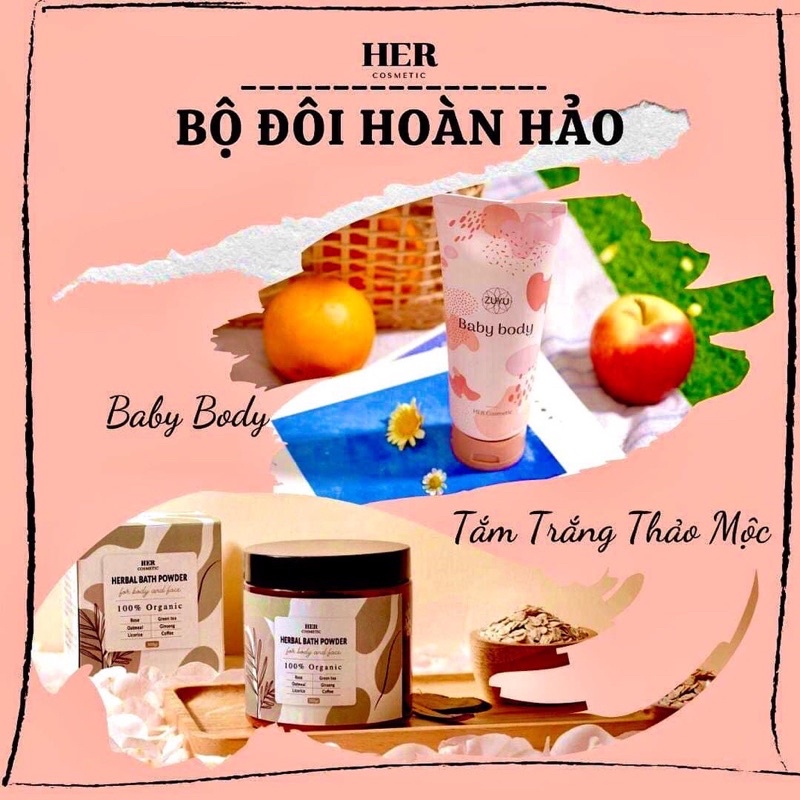 Bột Tắm Trắng Thảo Dược Her Cosmestic | BigBuy360 - bigbuy360.vn