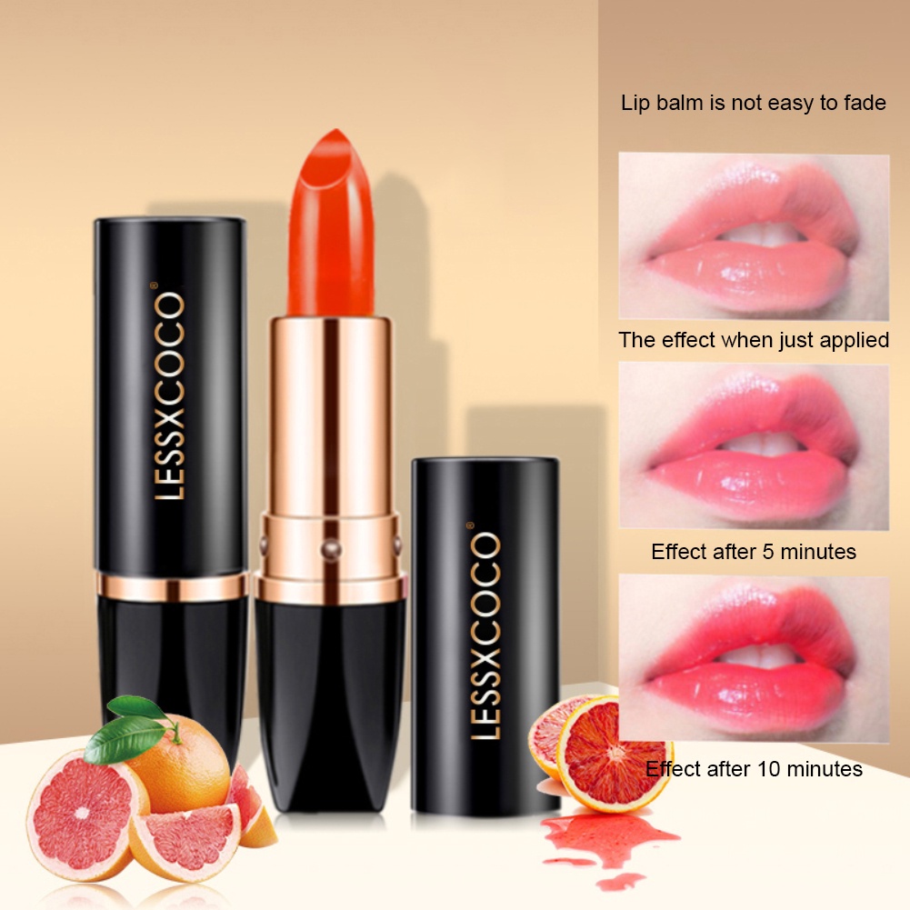 Son môi màu xanh lessxcoco thay đổi nhiệt độ Son dưỡng môi thay đổi màu sắc theo nhiệt độ 24 giờ lâu dài Metro
