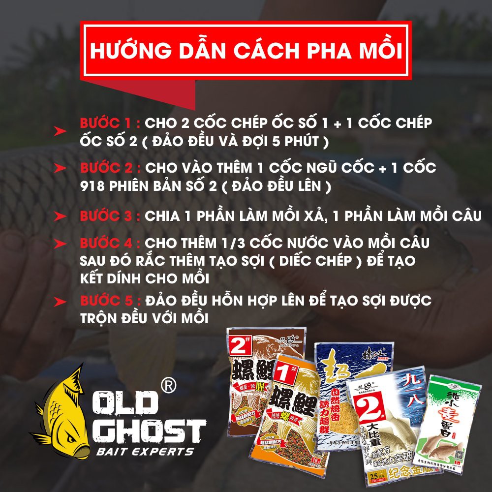 Mồi Câu Cá Chép Tổng Hợp Cực Nhạy - Mồi Câu Lão Quỷ Mồi Câu Đài Chuyên Câu Cá Chép Hiệu Quả Và Đơn Giản Nhất