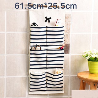 Giỏ vải treo tường Puha có 6 ngăn đựng đồ tiện lợi, làm decor trang trí nhà cửa.