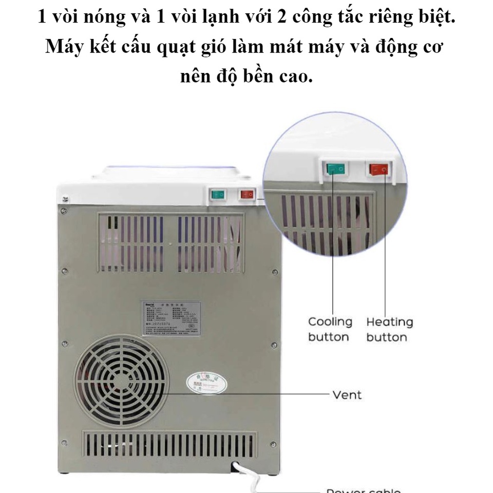Cây nước nóng lạnh Mini Huastar với công tắc vòi nóng lạnh riêng biệt thích hợp cho gia đình và văn phòng