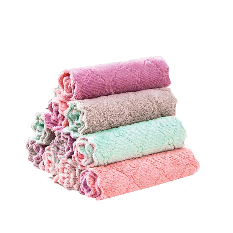Khăn lau 2 mặt siêu thấm 27x16cm Khăn lau nhanh khô Khăn lau bếp, khăn lau kính, lau bát