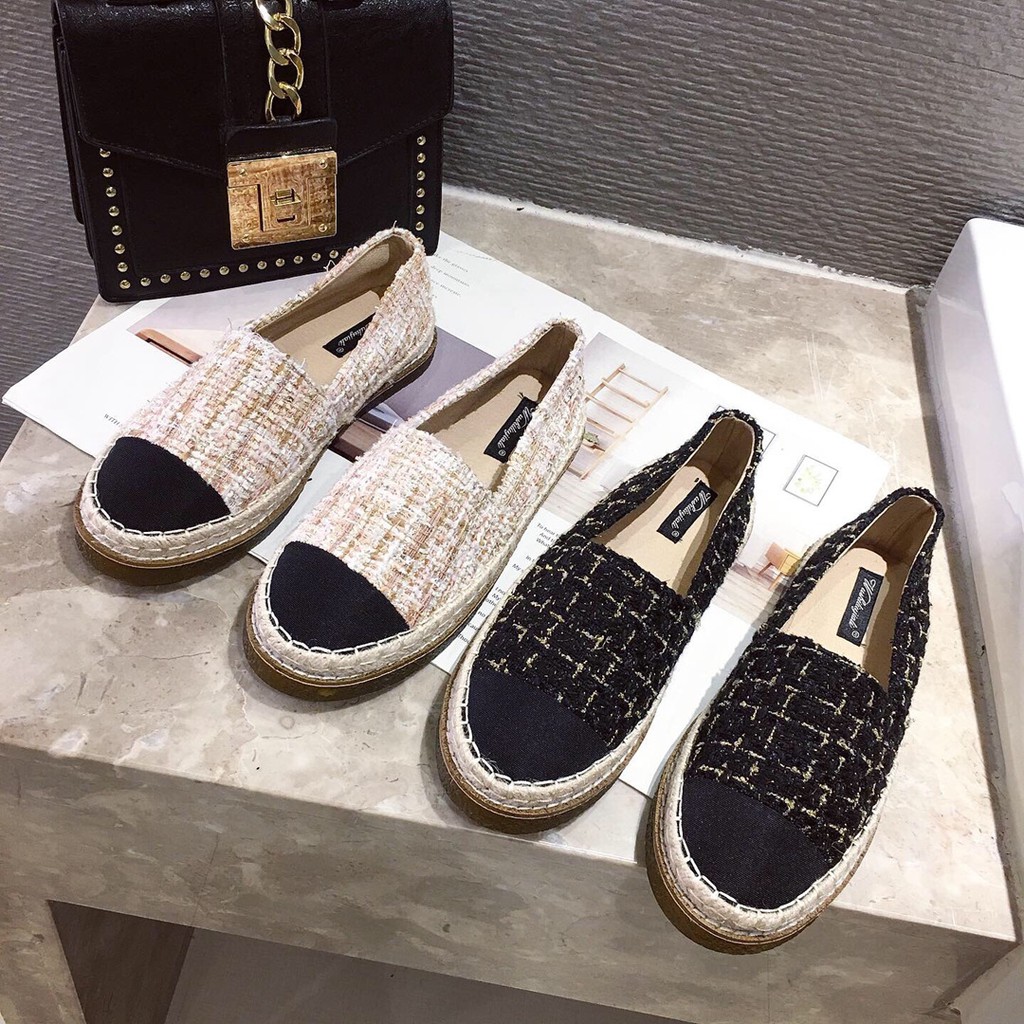 [Mã FASHIONT4WA2 giảm 10k đơn từ 50k] [Sẵn] Giày loafer đế cói êm chân