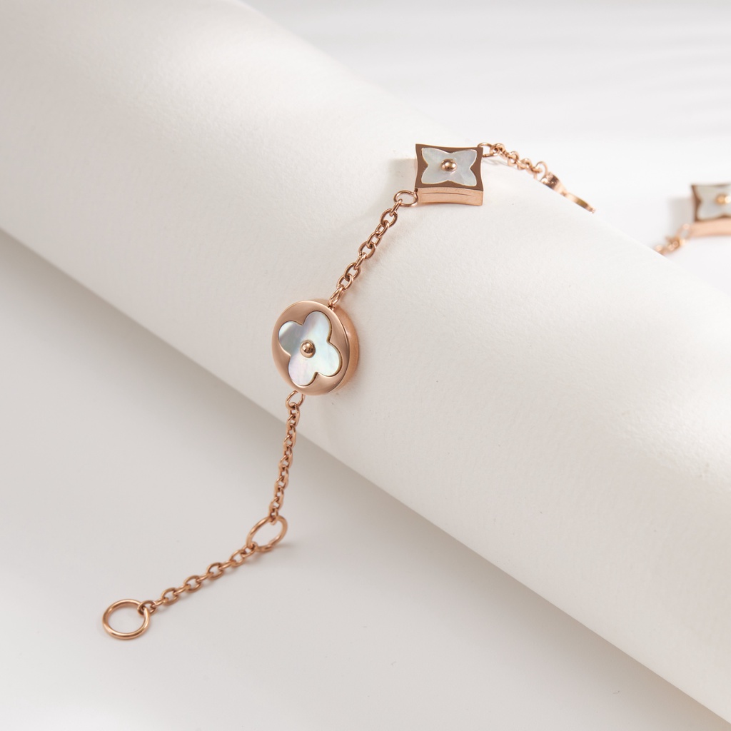 Vòng tay nữ CDE Four Leaf Flower Bracelet Women's Bracelet Rose Gold CDE2020RG