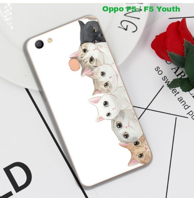 Oppo F5 / F5 Youth ốp lưng dẻo TPU in 3D hình dễ thương