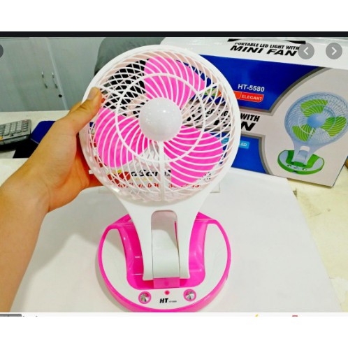 Quạt Sạc Tích Điện Đèn Led Gấp Gọn MiniFan 5580