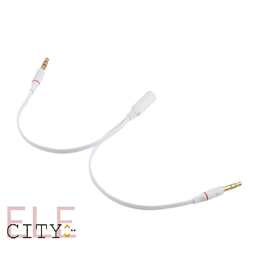 ✨COD✨Universal 3.5mm Female to 2 Male Headphone With Mic Audio Y Splitter Cable