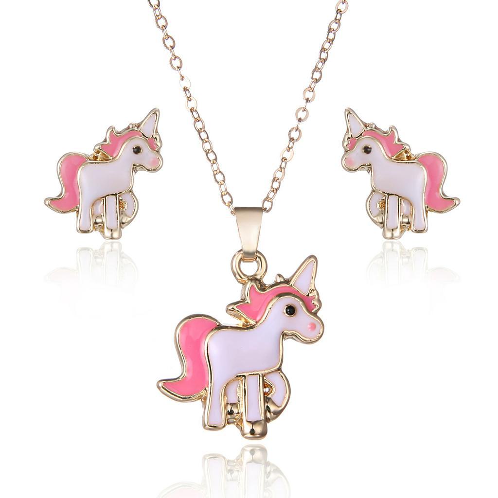 Set vòng cổ và khuyên tai Gmai phong cách kì lân xinh xắn cho nữ