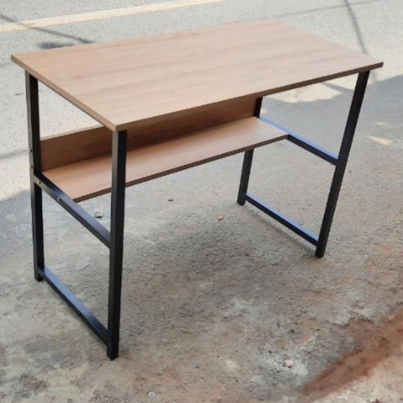 Bàn làm việc có giá lửng,bàn học thiết kế kiểu Hàn S-Table,T-Table khung thép