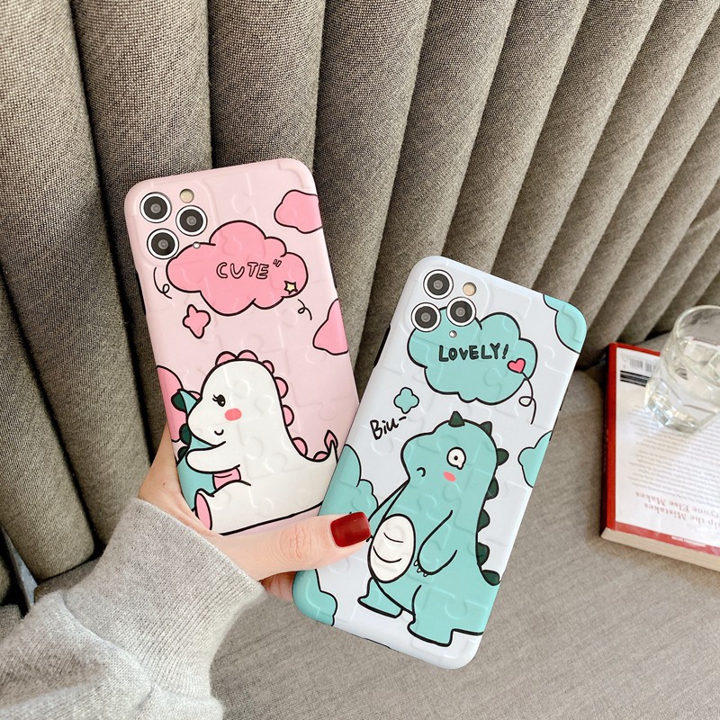 Ốp lưng Iphone IMD Khủng long hoạ tiết lego Iphone 7plus/8plus/x/xs/xsmax/11/11pro/11promax Dino Case