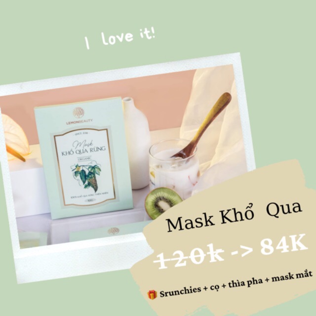 [ MUA 1 MASK TẶNG 1 MASK ] MASK KHỔ QUA RỪNG SALE 84K 🎁 MASK MÔI + CỌ + THÌA PHA
