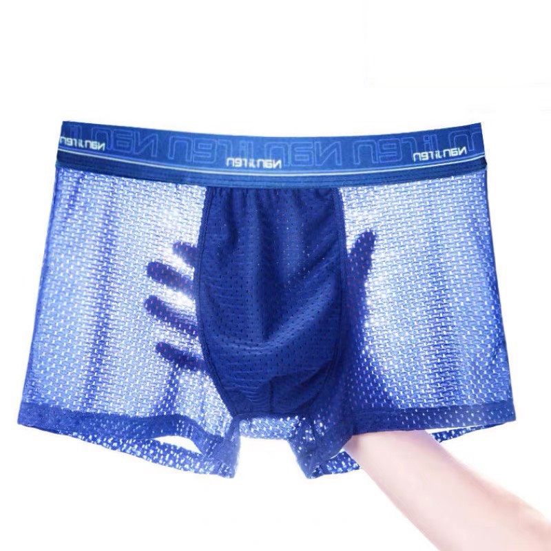 Hộp 4 quần sịp nam cao cấp, chất liệu vải lưới siêu thoáng mát, co giãn đàn hồi tốt, quần lót nam thun lạnh cao cấp