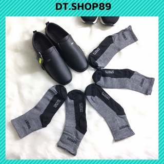 Tất vớ nam màu Xám đen Sport cổ trung thời trang DT.Shop89 - TVDT01