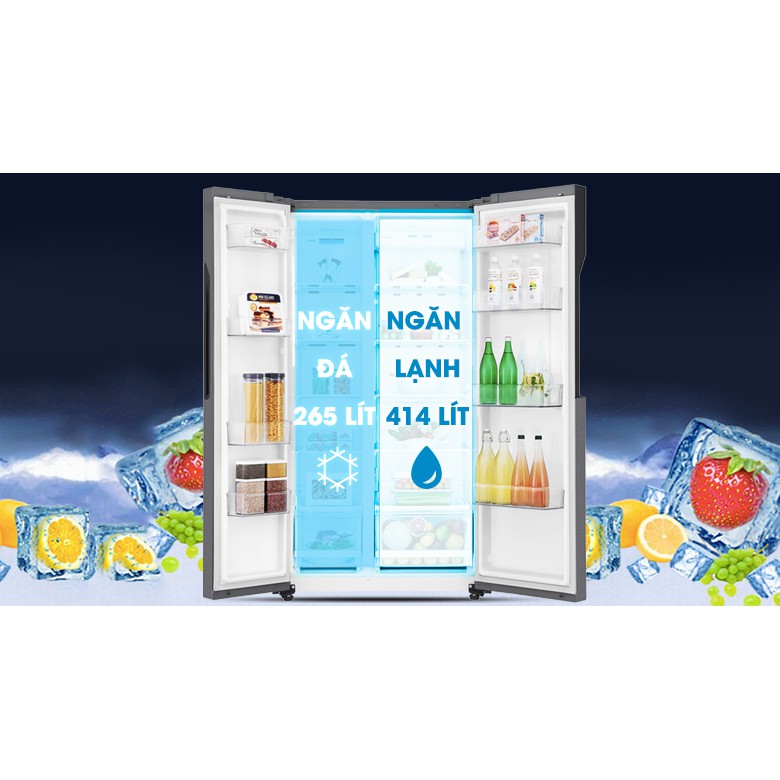 Tủ lạnh LG Inverter 613 lít GR-B247JDS (Miễn phí giao tại HCM-ngoài tỉnh liên hệ shop)
