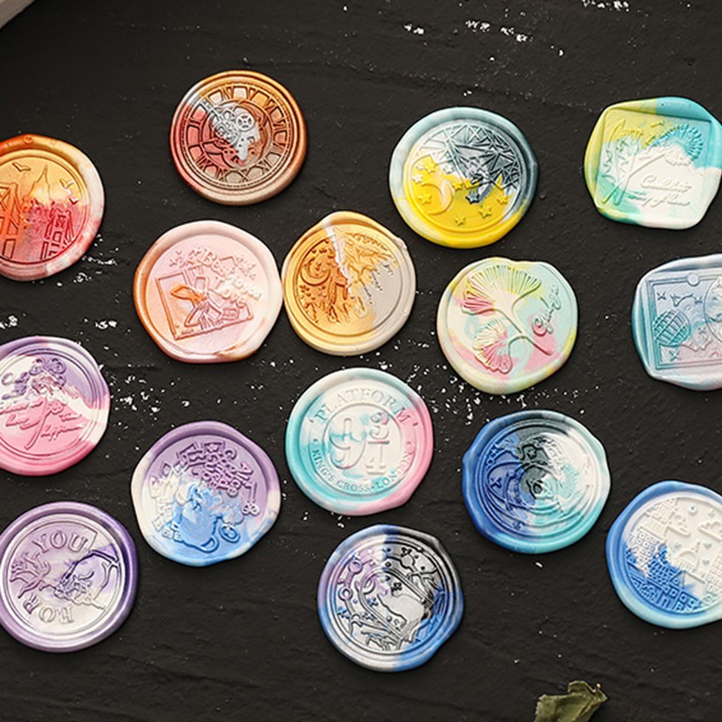 Hộp 180 hạt sáp niêm phong đóng dấu trang trí bao thư thiệp cưới scrapbook