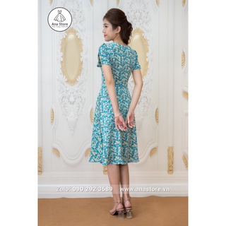 Đầm thời trang ANA STORE LA04 lụa Mango xanh