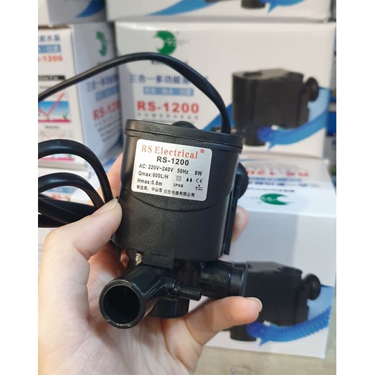 Máy bơm nước - máy bơm lọc nước hồ cá mini RS-1200 8W 800L/h chạy êm, siêu tiết kiệm điện