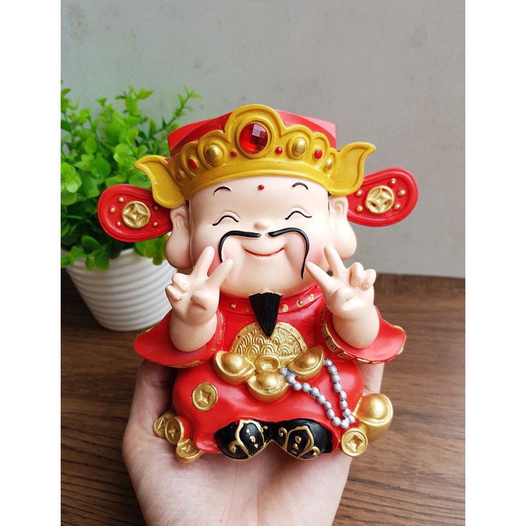 Tượng chibi thần tài vui vẻ - 14cm