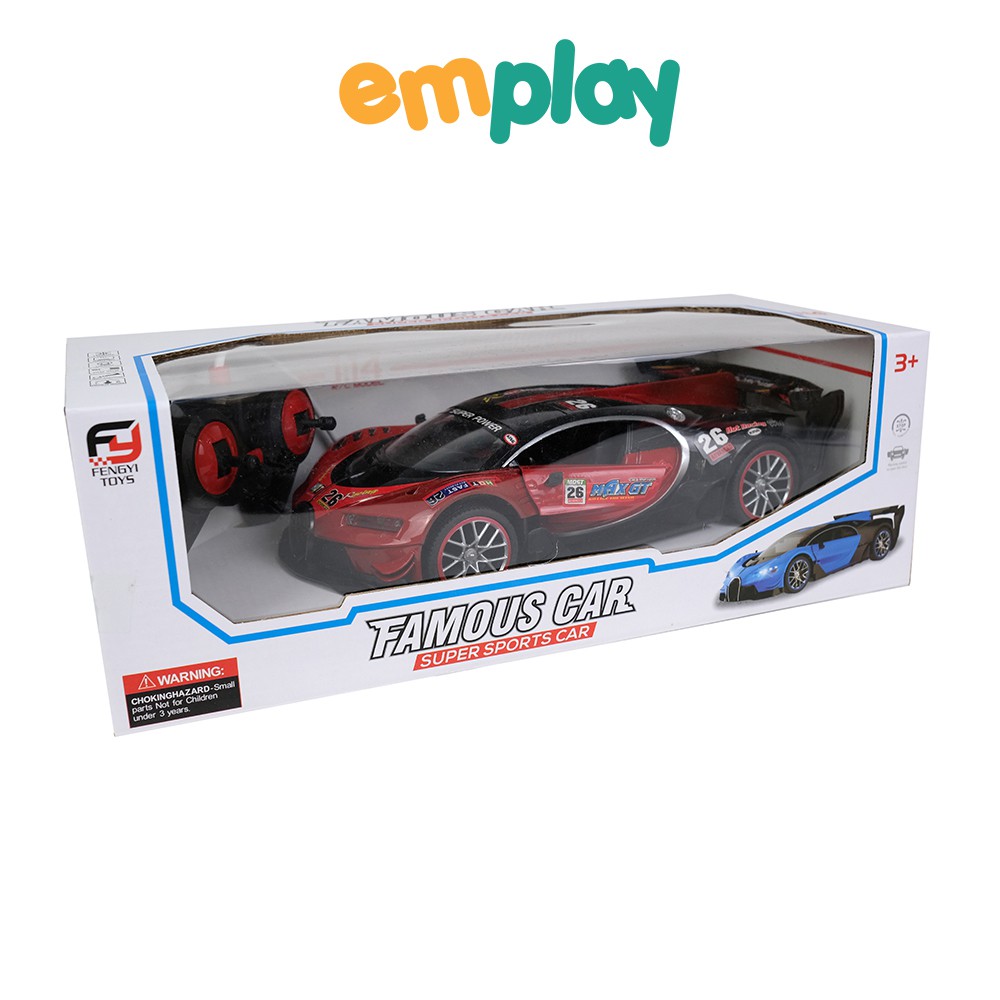 (Summer Sale 50%) Ô tô điều khiển từ xa chạy pin xạc điện cao cấp Emplay tốc độ cao, khung nhôm, thân nhựa ABS an toàn