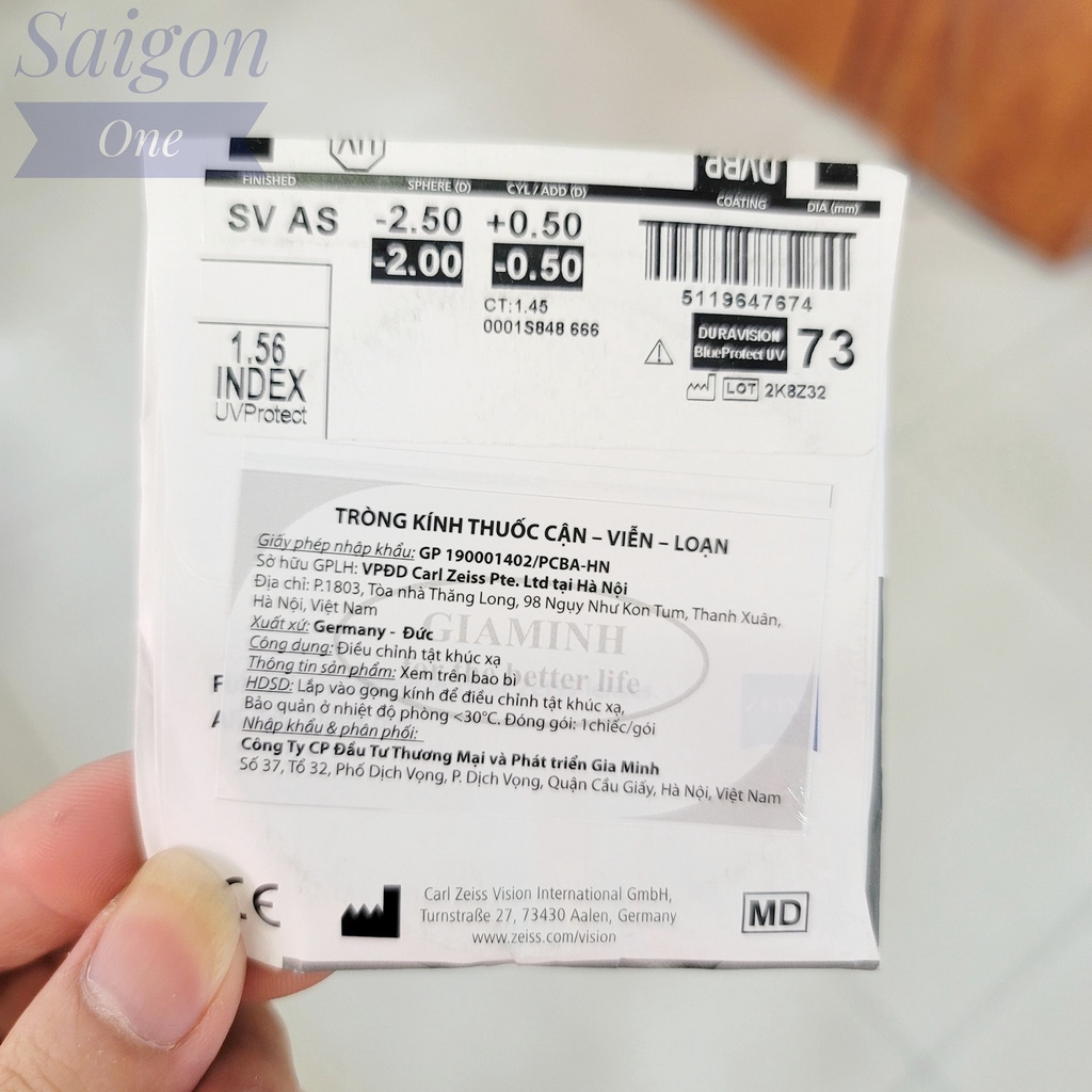 Tròng Kính ZEISS DuraVision BlueProtect UV – lọc ánh sáng xanh