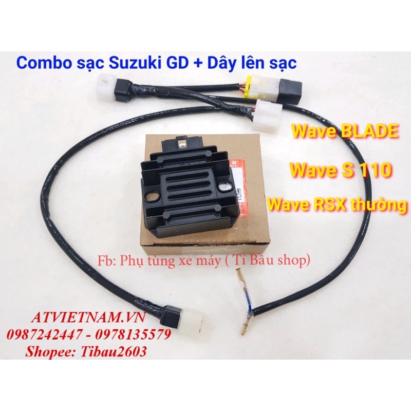 Combo sạc Suzuki GD kèm dây lên sạc cho các dòng xe