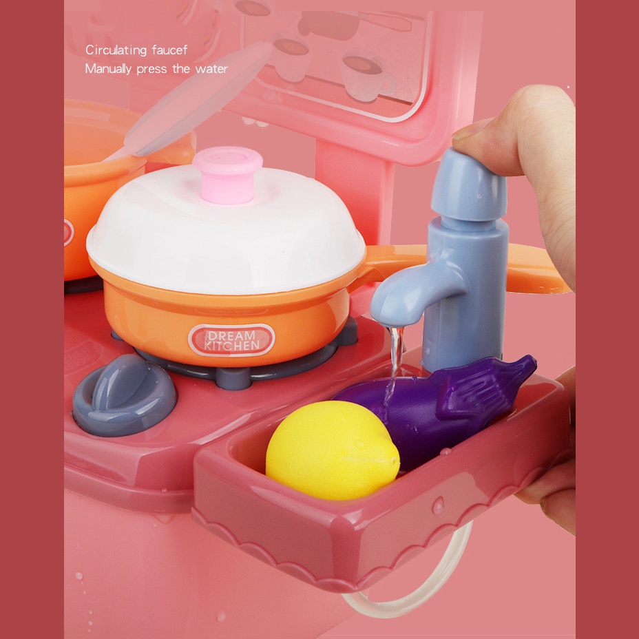 Đồ chơi nấu ăn cho bé bộ đồ chơi nhà bếp mini nhiều chi tiết DC13-DCBEP KIDS GARDEN