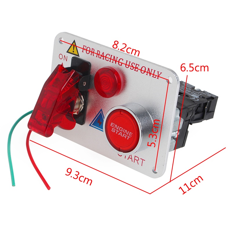 Bảng Công Tắc Khởi Động Xe Hơi Có Đèn LED Đỏ 12V