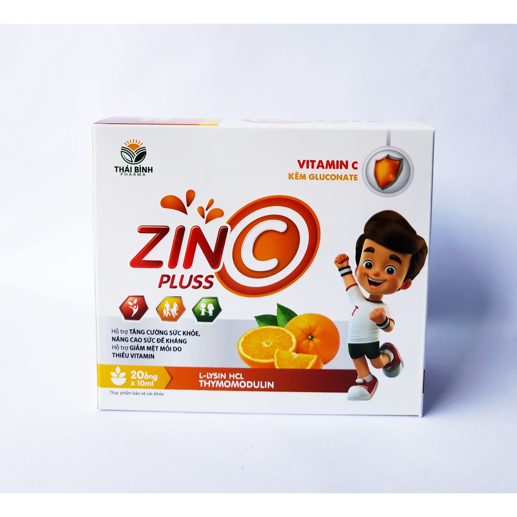 Siro Zinc - Bổ Sung Kẽm Gluconat Và Vitamin C – Giúp Tăng Cường Sức Đề Kháng Cho Bé -  Zin C Gluconat - Hộp 20 Ống