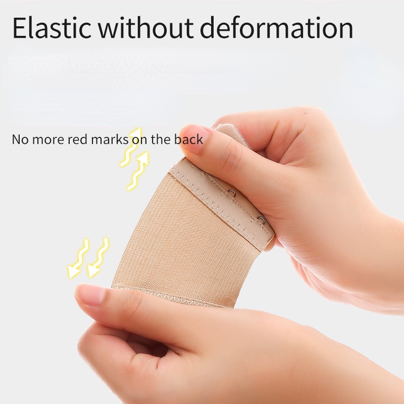 3Pcs Women 2 Rows 2 Buckles Bra Expander Strap Elastic Intimates Accessories Skin-friendly Underwear Extender Premium Soft Adjustable Bra Buckle 2/3/4 Hooks Bra Extension Strap