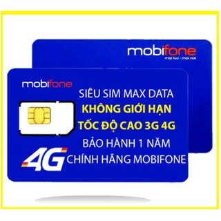 SIM 4G MOBIFONE MAX BĂNG THÔNG, CHUẨN 4G 1 THÁNG MIỄN PHÍ