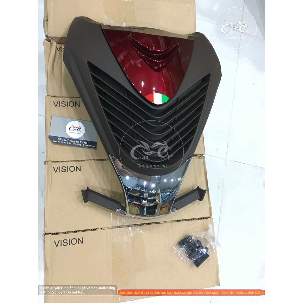 mặt nạ vision Sh màu đỏ đô nâu