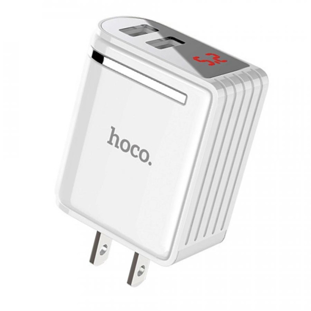 Củ sạc nhanh 2 cổng có đèn led Hoco C39 - hàng chính hãng