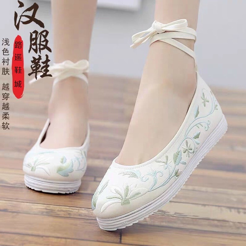 Hàng Mới Về Mới Giày Hán Phục Mũi Tròn Thêu Họa Tiết Phong Cách Trung Hoa Cổ Điển 22 Mẫu Mã Cho Nữ