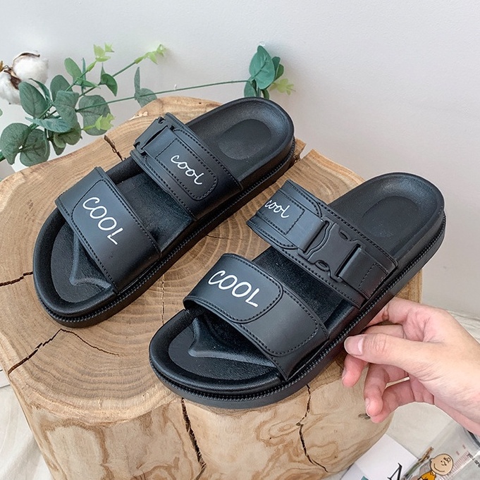 IELGY Dép quai ngang đế dày phong cách thể thao cho nữ